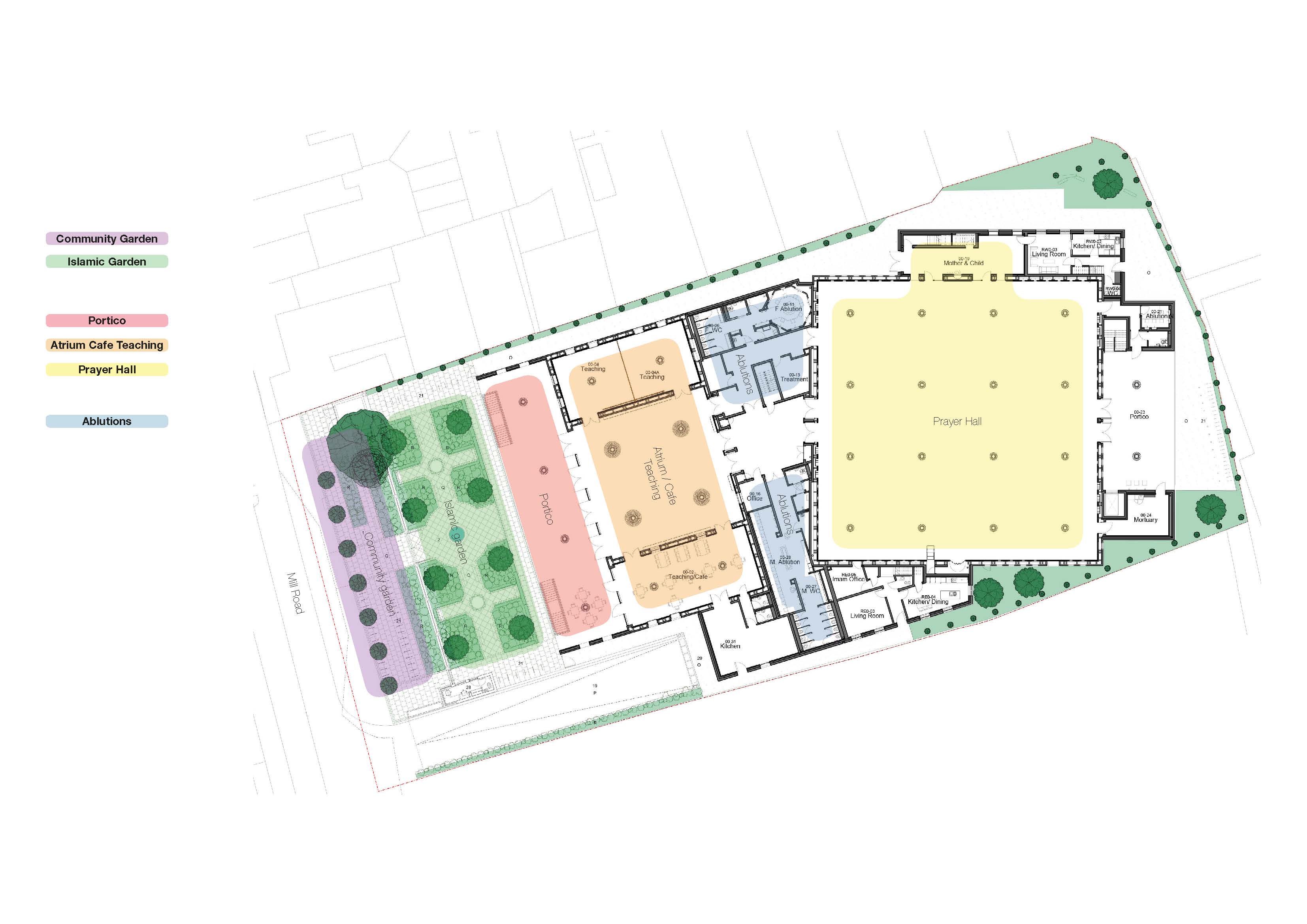 Building Zones. The Cambridge Mosque by Marks Barfield Architects