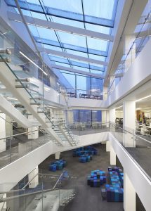 Atrium interior - 82 Baker Street by Marks Barfield Architects