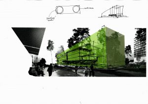 sketch - Think Tank by Marks Barfield Architects