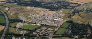 aerial view - University of Cambridge Primary School by Marks Barfield Architects