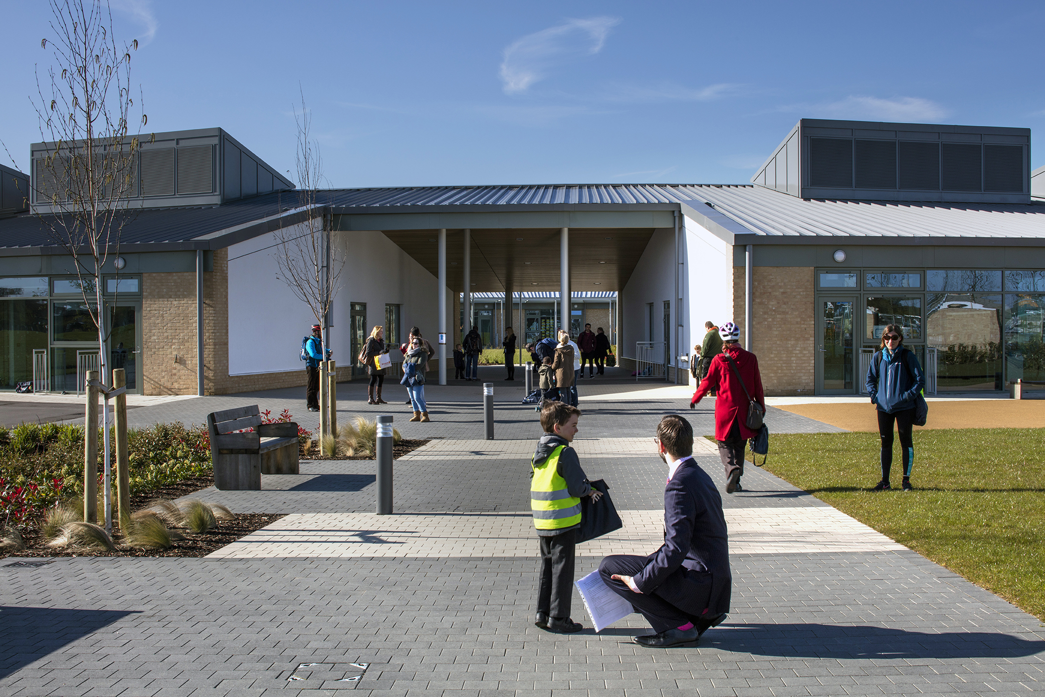 outside - University of Cambridge Primary School by Marks Barfield Architects