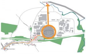 site access - Wembley White Horse Bridge & Public Realm by Marks Barfield Architects