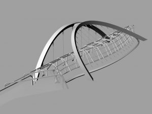 bridge 3d structure - Wembley White Horse Bridge & Public Realm by Marks Barfield Architects