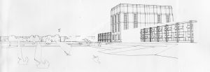 3d view of proposed retrofit - Stoke Newington Watersports Centre by Marks Barfield Architects