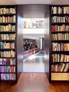 Priory Grove Library Dining View by Marks Barfield Architects