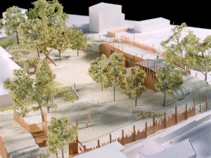 Oasis Cycle Centre Model by Marks Barfield Architects