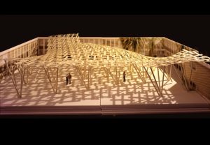 joinedupdesignforschools plywood model by Marks Barfield Architects