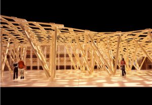 joinedupdesignforschools plywood model by Marks Barfield Architects