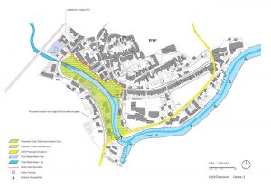 Rye Quay Side Option 3 with A259 Diversion by Marks Barfield Architects