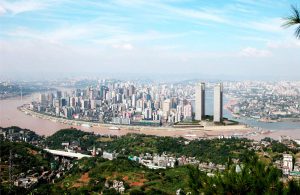 skyline - Chaotianmen Square, Chongqing by Marks Barfield Architects