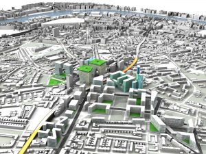 Elephant & Castle Master Plan Aerial View by Marks Barfield Architects