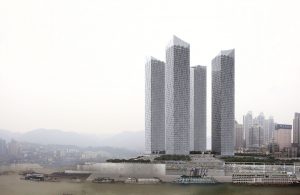 view - Chaotianmen Square, Chongqing by Marks Barfield Architects