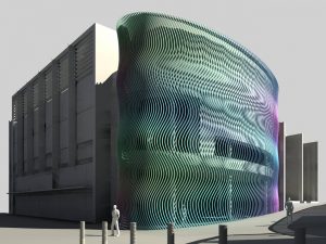 facade test - Liverpool One Costa Cafe by Marks Barfield Architects