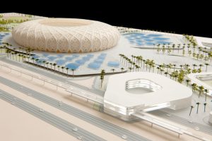 stadium model - King Abdullah Sports Oasis by Marks Barfield Architects