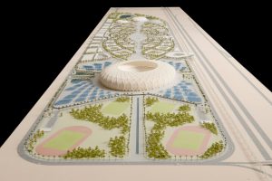 model - King Abdullah Sports Oasis by Marks Barfield Architects