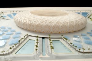 stadium model - King Abdullah Sports Oasis by Marks Barfield Architects