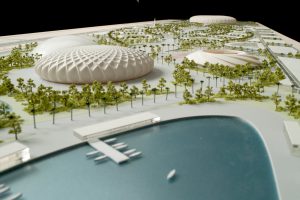 model - King Abdullah Sports Oasis by Marks Barfield Architects