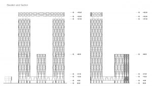 Gold Coast Mixed Use Development Elevation by Marks Barfield Architects