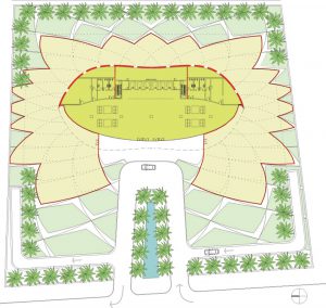 Jeddah Tower Residences Ground Plan by Marks Barfield Architects