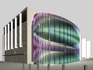 facade test - Liverpool One Costa Cafe by Marks Barfield Architects