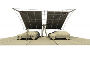 PV Car Port CGI view by Marks Barfield Architects