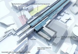 Romford Crossrail Diagram by Marks Barfield Architects