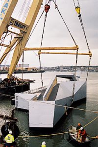 Mill Bank Pier Crane by Marks Barfield Architects