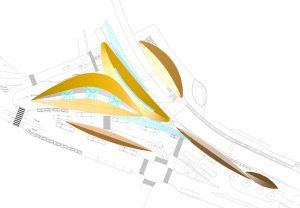 Ryde Interchange Aerial Top View by Marks Barfield Architects