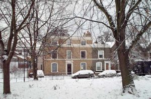 Priory Grove Front View by Marks Barfield Architects