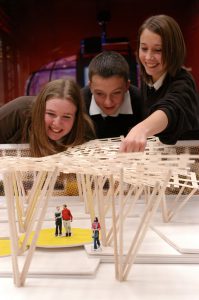 joinedupdesignforschools plywood model by Marks Barfield Architects