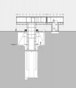 Villa Hush Hush Section by Marks Barfield Architects