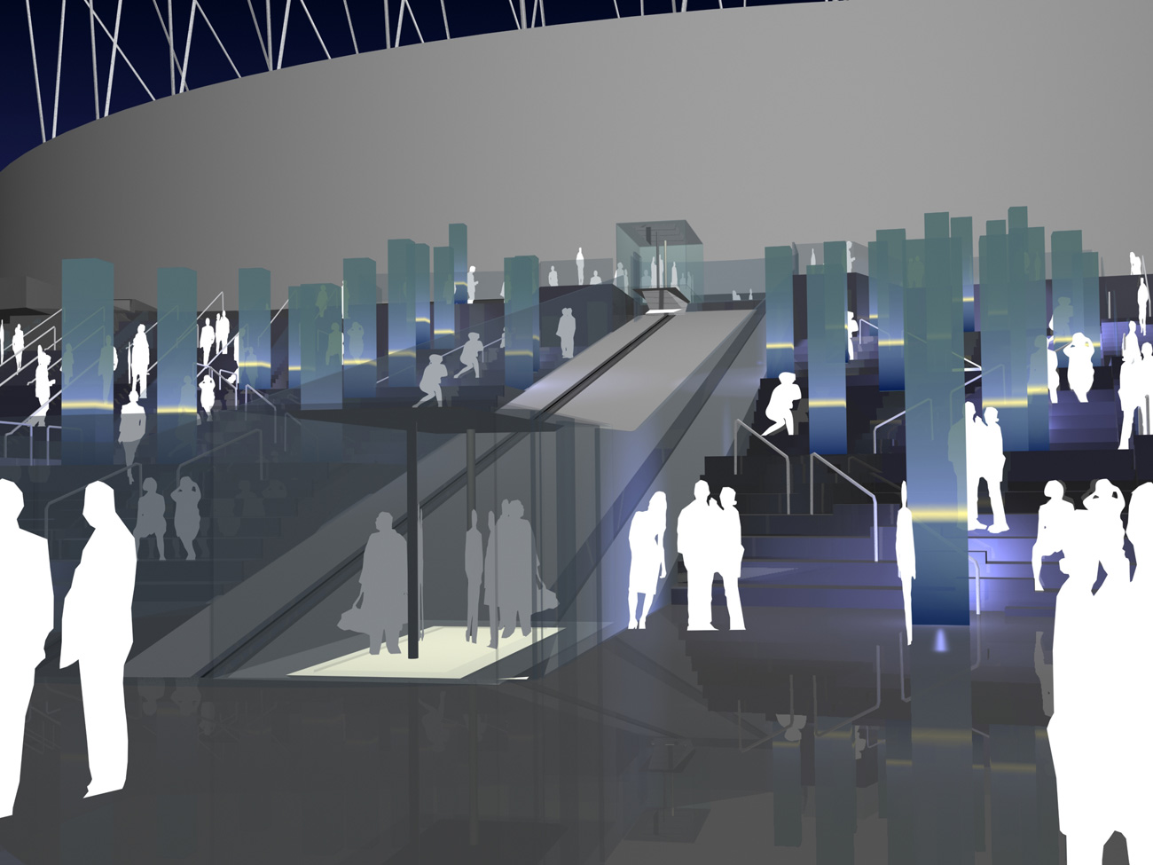 Lighting Design Concept Wembley Olympic Steps