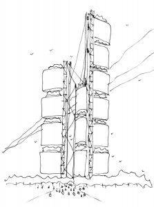 Skyhouse Sketch by Marks Barfield Architects