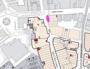 location plan - Liverpool One Costa Cafe by Marks Barfield Architects