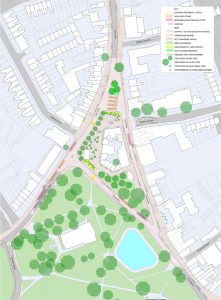 Clapham Gateway Public Realm Plan by Marks Barfield Architects