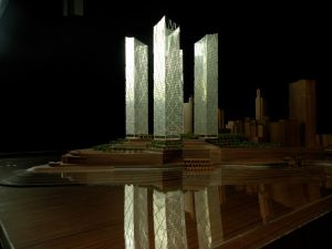 model - Chaotianmen Square, Chongqing by Marks Barfield Architects