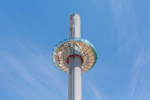 Brighton i360 pod close Marks Barfield Architects