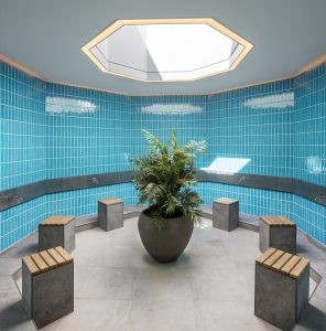 Cambridge Mosque Female ablutions by Marks Barfield Architects, photography by Morley von Sternberg