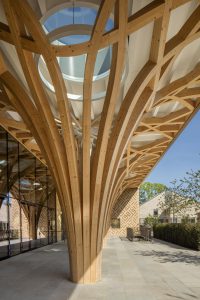 Cambridge Mosque Portico by Morley von Sternberg, Marks Barfield Architects