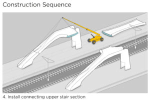 futura bridge construction sequence 4 install connecting upper stair section