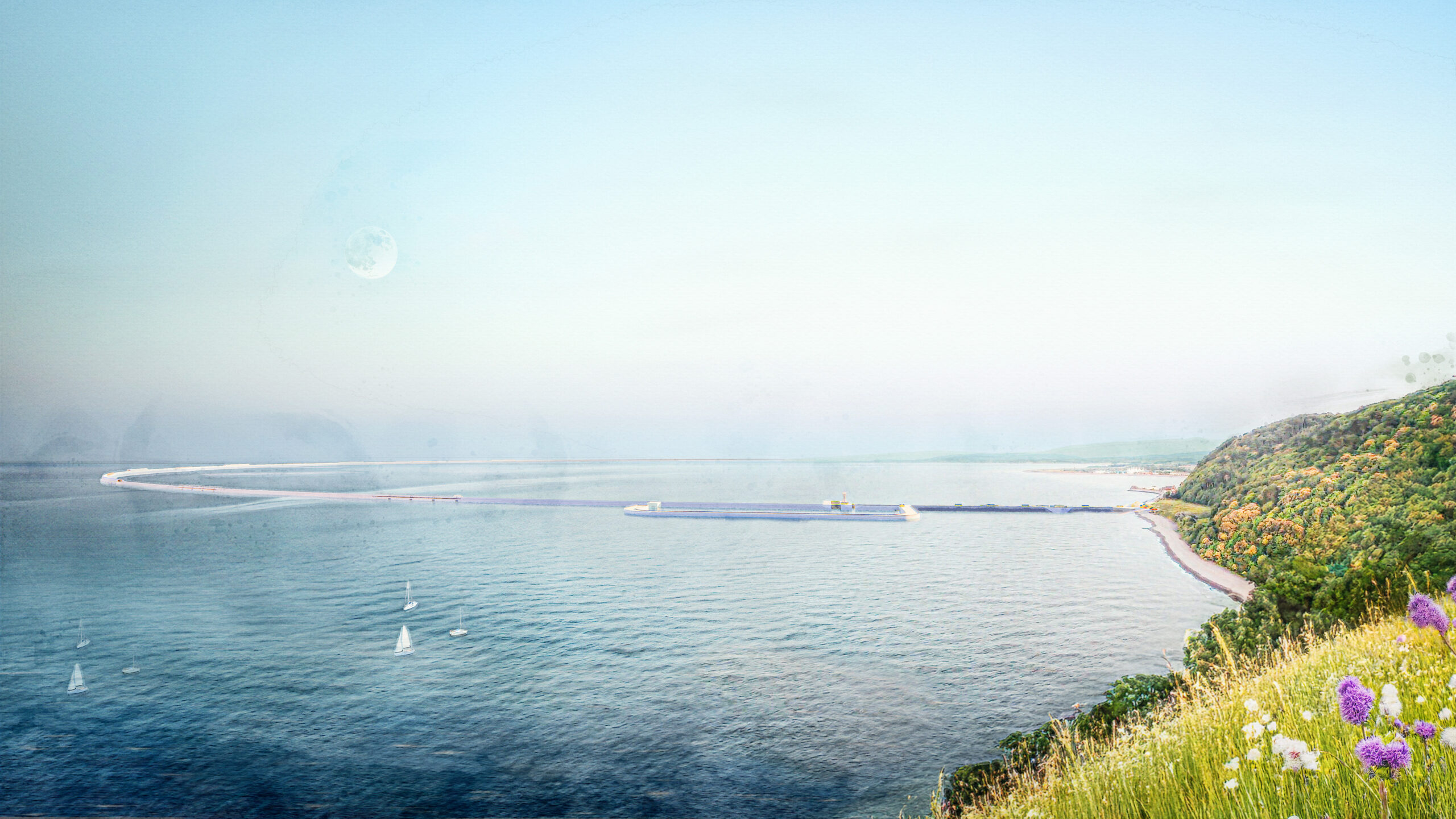 West Somerset Lagoon Full Birds Eye View