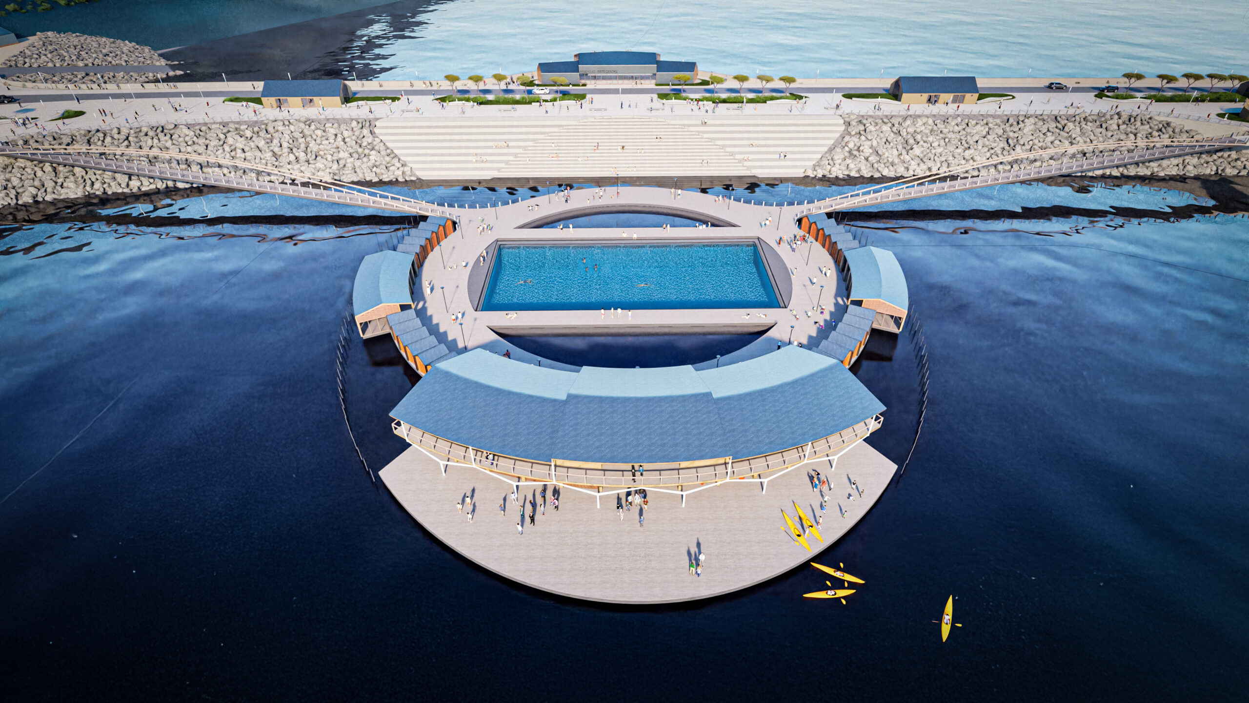 West Somerset Lagoon Lido Aerial View